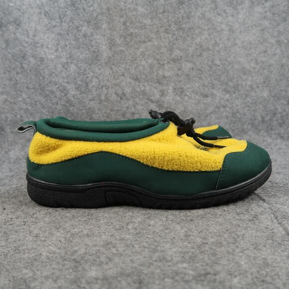 Oregon Ducks Shoes Womens 10 Slipper Loafer Clog Slip On Drawstring Yellow Green - Picture 1 of 12